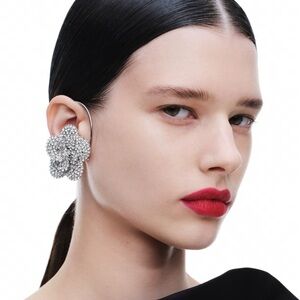 H&M x Magda Butrym Sparkling Silver Floral Earrings